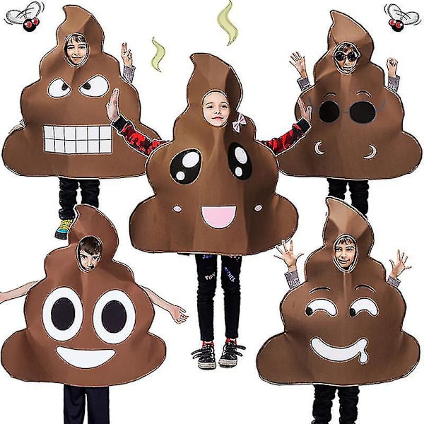 Rolig söt bajs Halloween kostym Cosplay kläder för barn Barn Tonåring Pojkar Dress Up Party Ee069