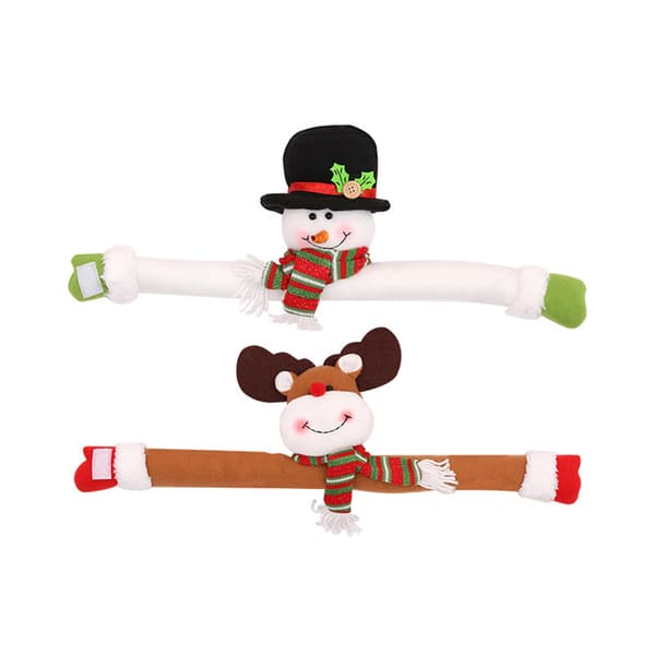Julgardinspänne Tieback Set om 2, Santa Snowman Elk