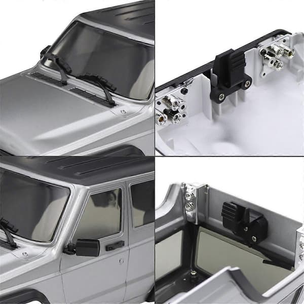 155 mm akselavstand hardtop-karosseri for 1/18 RC Crawler TRX4M-chassis hvit (umalt)