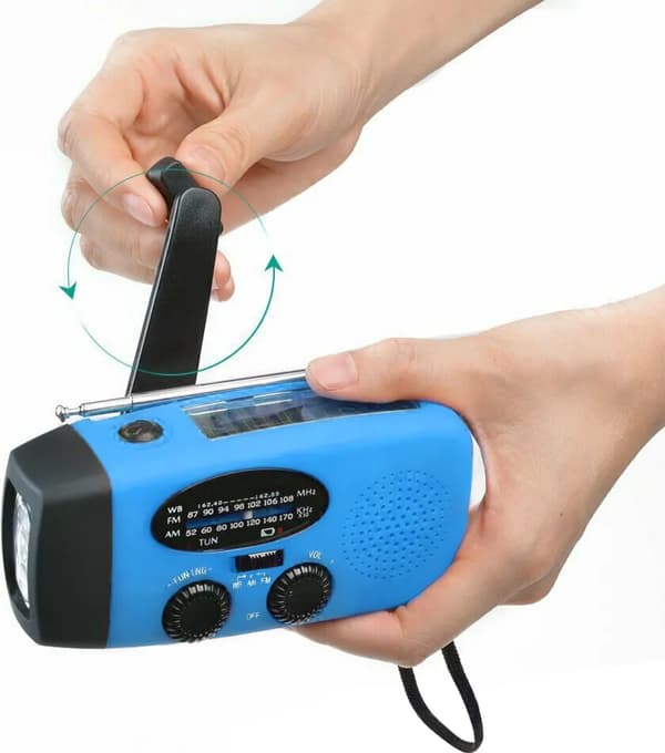 Emergency Solar Håndsving 1200mAh AM FM NOAA Vejrradio LED-lys USB-oplader udendørs