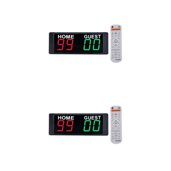 1/2 bärbar elektronisk resultattavla fjärrkontroll väggfäste 2PCS
