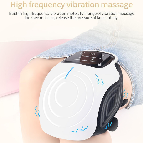 Knä massageapparat med värme för smärtlindring Elektrisk sladdlös