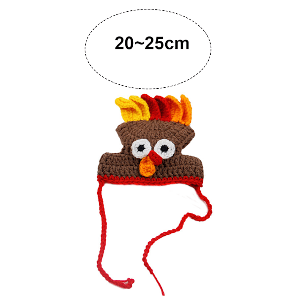 Kattdräkt kalkonhatt Halloween Thanksgiving Party Handgjord Brown S