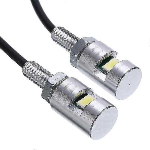 2X Krom 5630 Motorcykel Skrue Bolt Lampe Bil Universal Nummerpladelys 12V