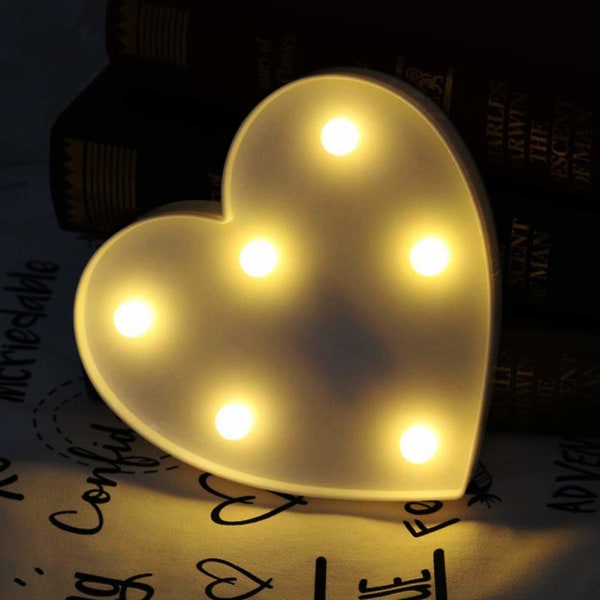 Hjärtformade tältljus LED-nattljus, batteridriven