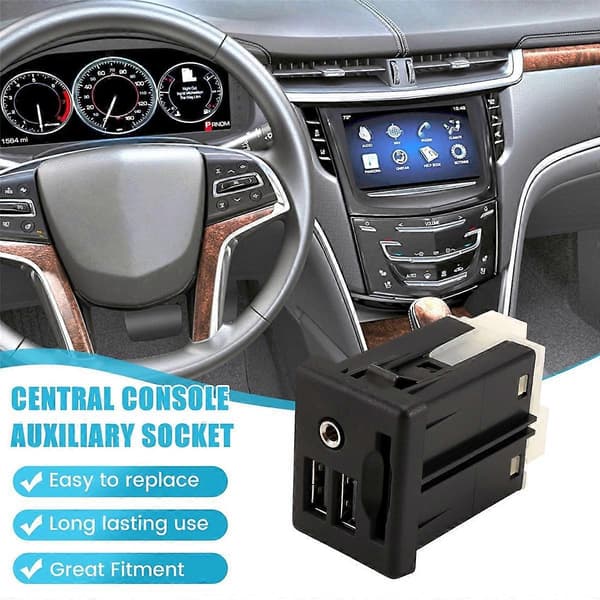 Midterkonsol Auxiliary Jack USB-interface SD-kortindgang Dobbelt USB+AUX 13581213 til XTS ATS