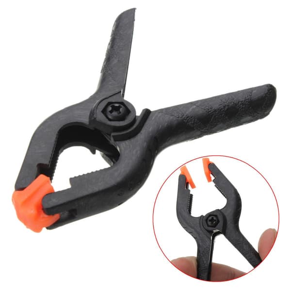 Plastfjederklemmer, 10 stk., åbning op til 4,7 cm, klemme