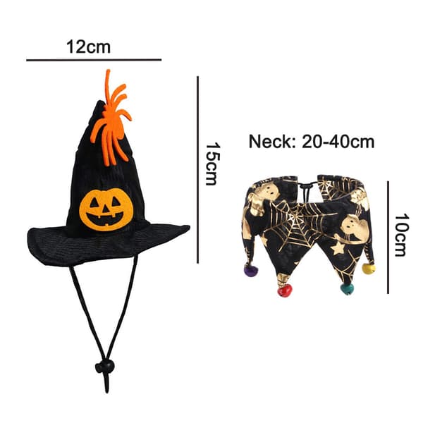 Pet hatt kostym Pet Halloween kostym Cat cape hatt