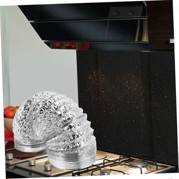 Flexibel Aluminium Ventilationsslang för Luftkonditionering, Torktumlare, Köksfläkt (120mm*2m)