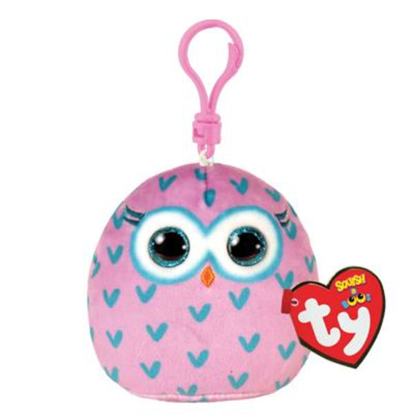 TY Squishy Beanies Winks Uggla Clip multicolor