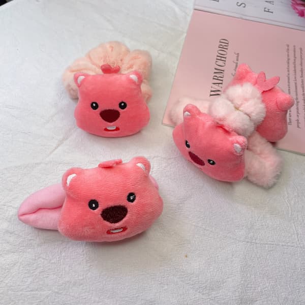 #4st Loopy little beaver hårklämmor, hårband, hårrep, gripare#