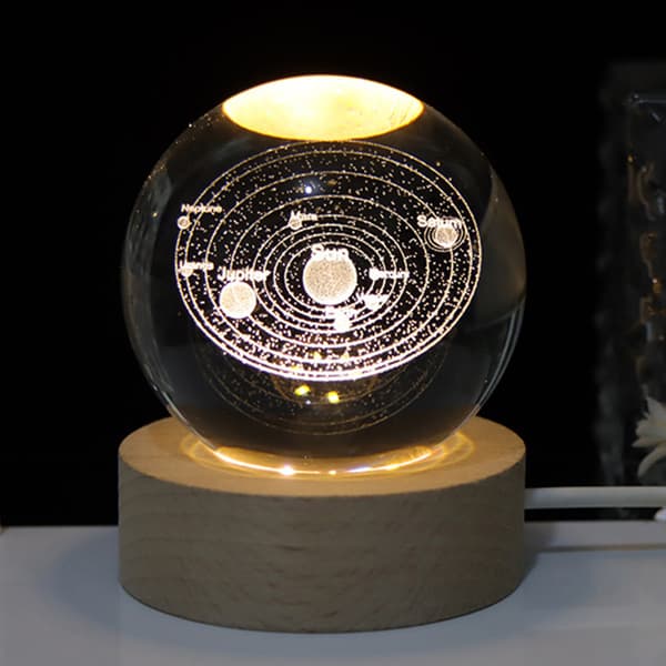#Dekorativ LED-krystallbordlampe for barn, juledekorasjon#