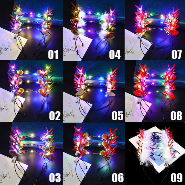Jouluotsapanta LED-hiuspanta 04