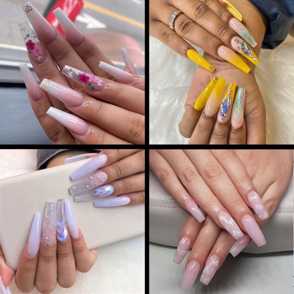 Nail Art 500 Pieces Denim Nails - Naturalmake up