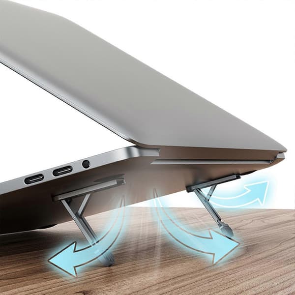 Bærbar Sammenklappelig Laptop Stand Aluminium Notebook Tablet Holder Kølebeslag