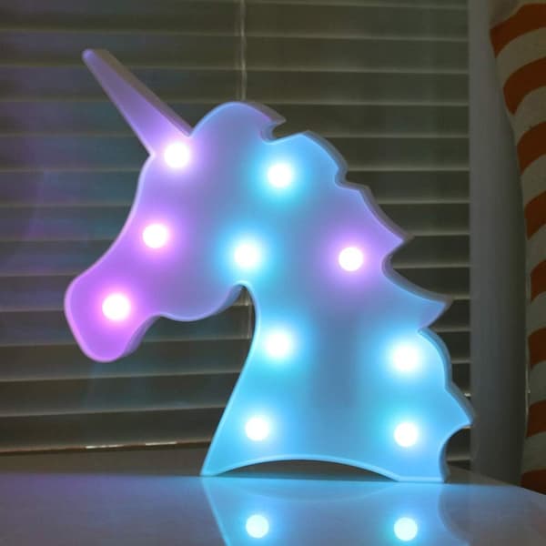 Färg Föränderlig Unicorn Marquee Signs Unicorn Par