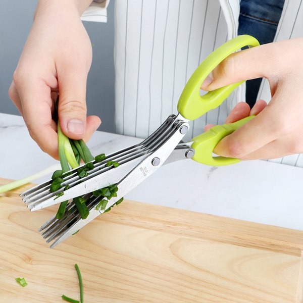 Saks Saks DIY Grønnsaksklippeverktøy Trimming Hjem Krydder Five Layers