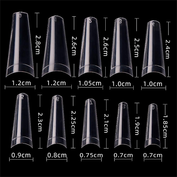False Nails C Curve Nail Art Tips NATURLIG