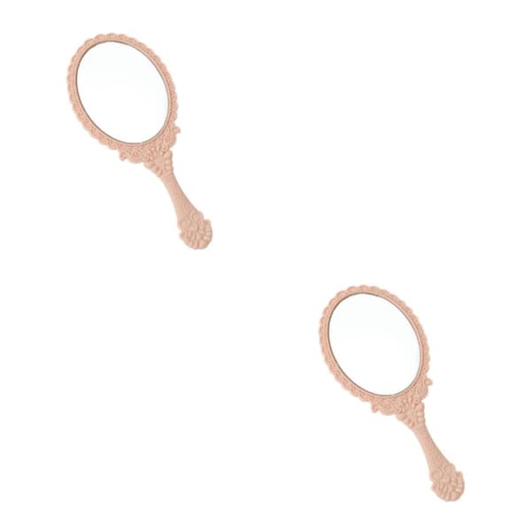 2/3/5 spegel för makeupälskare Bärbar och pålitlig klar Pink 2PCS
