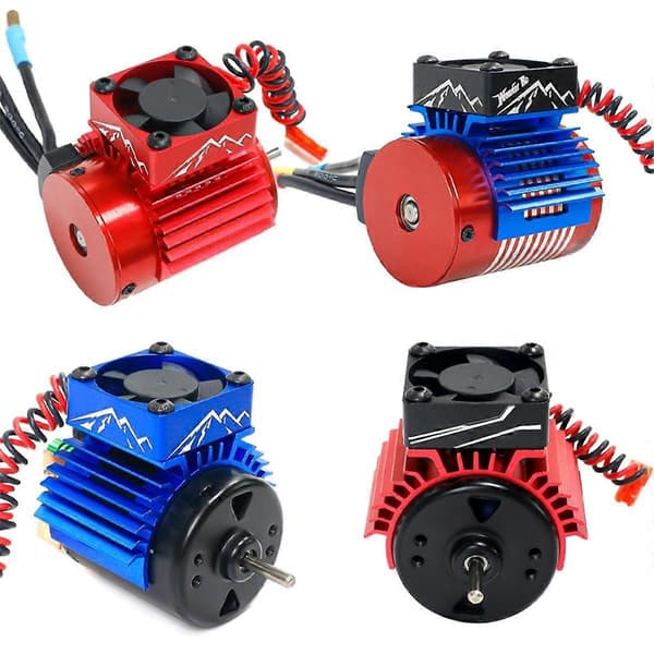 540 550 3650 3660 3674 Motor Køleplade Køleventilator RC Bil Radiator Ventilator Motor Køleplade Køler Kølefinne Rød
