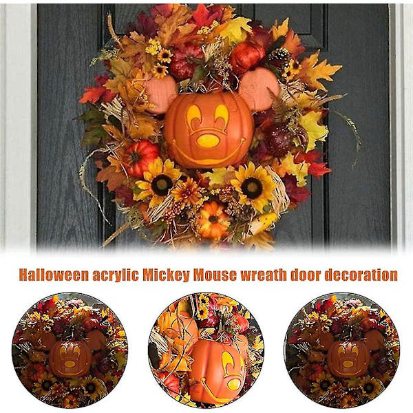Höstpumpadörrkrans, pumpakransdekoration, konstgjorda pumpabär Lönnlövskrans, höstens Thanksgiving Halloween-dekoration inomhus utomhus