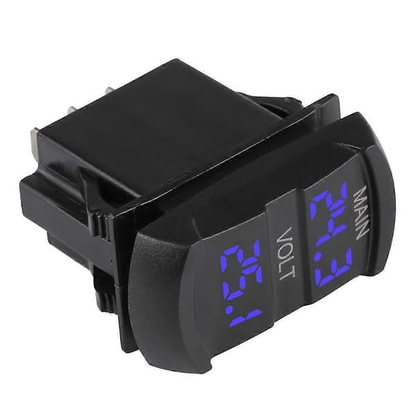 Bil DC 10V-60V Blå LED Digital Dobbel Voltmeter Universal for Pickup RV ATV Batteri