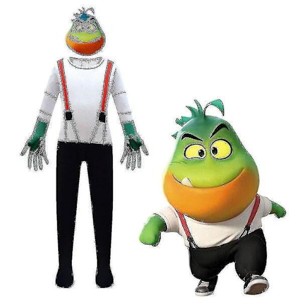 The Bad Guys Piranha Børn Kostume Outfits Halloween Karneval Udklædningsdragt med Maske U