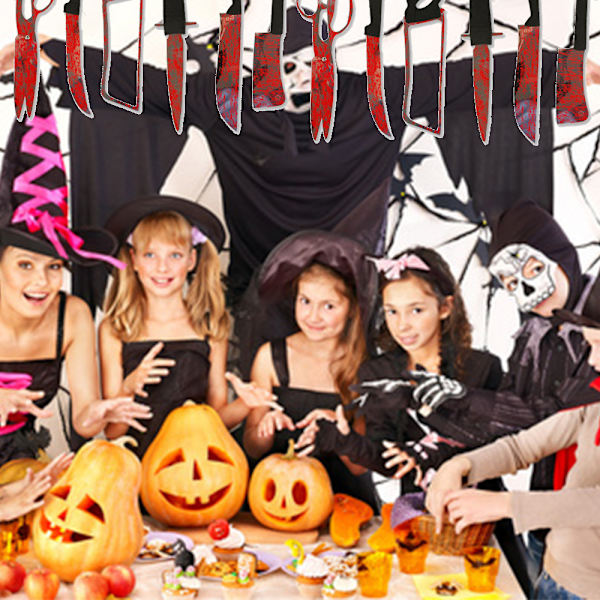 Halloween festdekorationer, skrämmande födelsedagsbanner för B