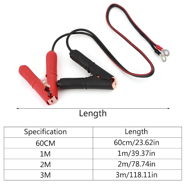 Højtydende batteri-inverterkabel med batteri-inverterkabel Batterikabel Power Inverter-kabel til biler- 2m