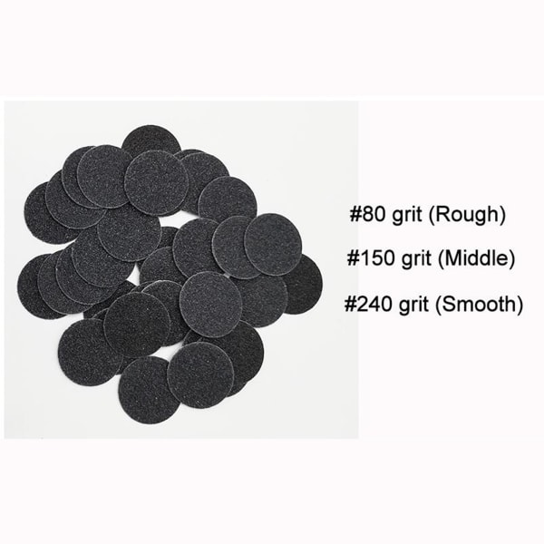 1/2/3/5 Sähköisen jalkaraspin vaihtotyynyt tehokas ja 35mm 150Grit 50 pcs 1 Pc