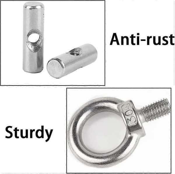 4 stk multifunksjonelle markisestoppere i rustfritt stål, løfteøye-bolter for campingvogn, bobil, bobil, campingtelt
