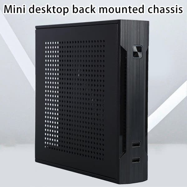 Datakabinett med holder som støtter THIN-ITX hovedkort USB 2.0 Wi-Fi COM bærbart Mini HTPC stasjonært kabinett PC-tilbehør