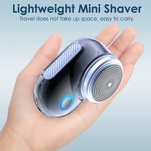 Mini Barbermaskine Bærbar elektrisk barbermaskine, Mini Electric Razor til mig black