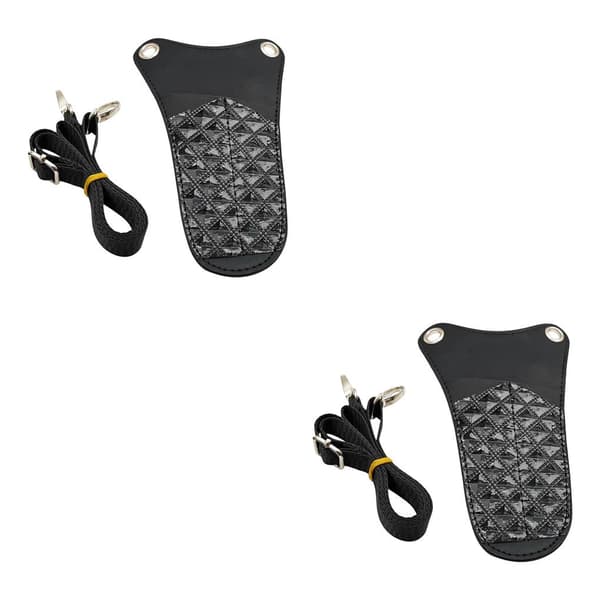 1/2 saksepose PU-læder med justerbar skulderrem Black 2PCS