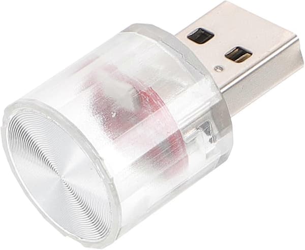 2 stk. Mini In-line Lille Natlys Led Bil Usb Atmosfære Lys rød