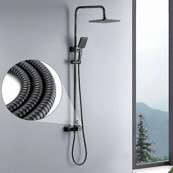 Duschslang Rostfritt Stål Duschslang 1,5 Meter Anti-twist För Handdusch, Takdusch, Svart