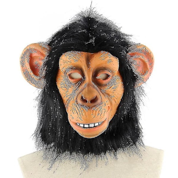 Uutuus Apina Naamio Pelottava eläin Simpanssi Gorilla Pää Naamarit Halloween Juhla Pukukoristeet Naamiaiset Cosplay rekvisiitta