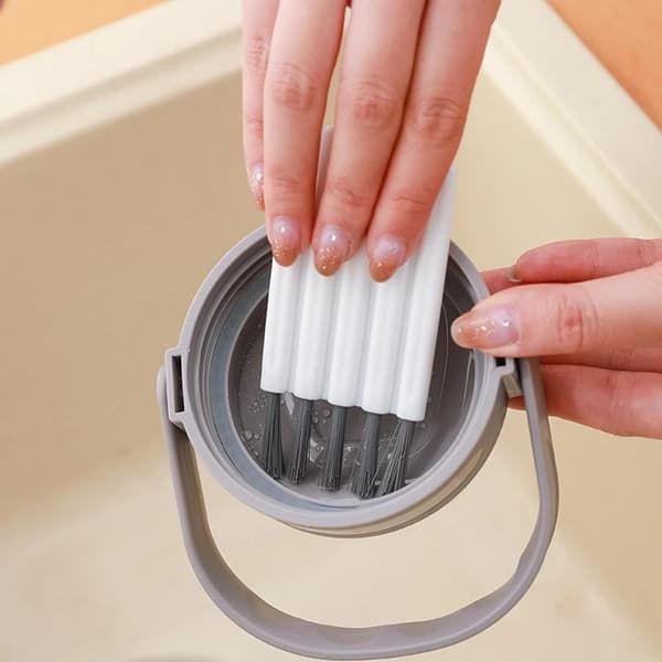2 stk Ny multifunksjonell fleksibel Gap Brush Cup Cover Groove Gap