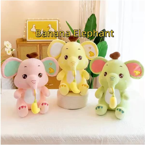 Bedårande fylld elefant plysch figur plysch djurleksak, plysch Gi