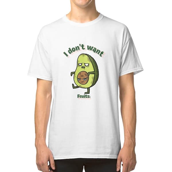 Jag vill inte ha frukter Halloween/Fruit Design T-shirt L