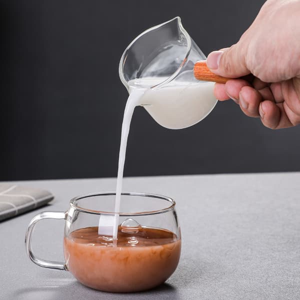 Trähandtag Kaffekopp med dubbel mun Värmebeständig Espresso M A