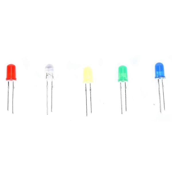 500 st lysdioder 5 mm färgad LED-lampa sortimentssats elektronisk komponentindikator