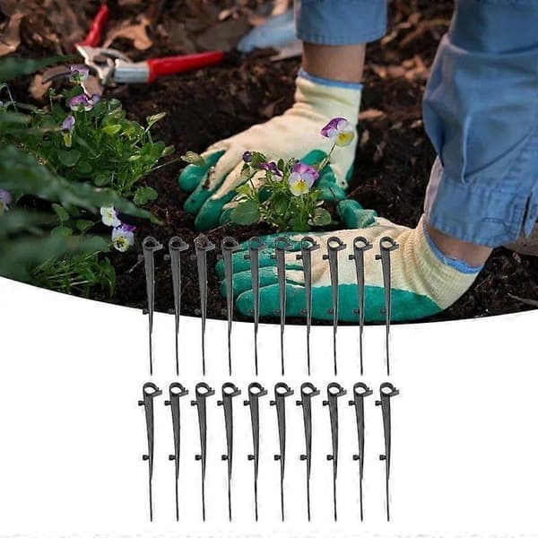 20-pack rännskyddsnät fästkrokar, 16 cm längd, svart