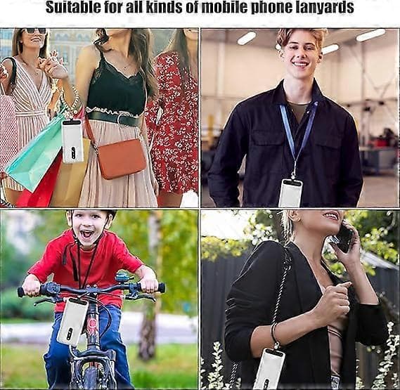 2 st Roterbara, Glänsande Fästlappar för Mobiltelefonrem för iPhone, Andra Telefoner (Svart)