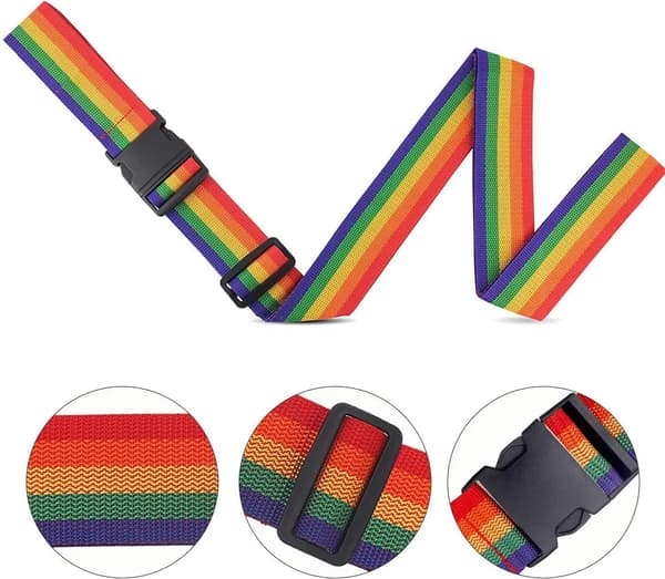 4-delad resväska med Bagage Rainbow Bagageband