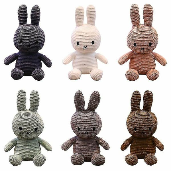Miffy-docka Leksak Barnkudde Söt stoppad kanindocka påskpresent.v5 Gray 25cm 9.8in