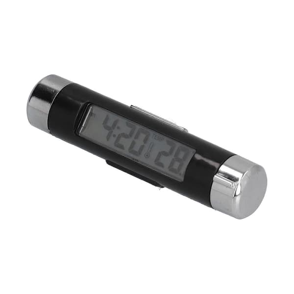 K01 Biltermometer Batteridrevet Multifunktionelt Lysende LCD Bilinstrumentbræt Ur
