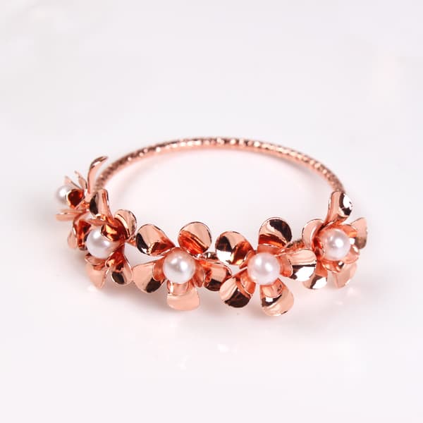 #Pieces Kreative Serviettringer - Julerødt Perleblomster, Unik #