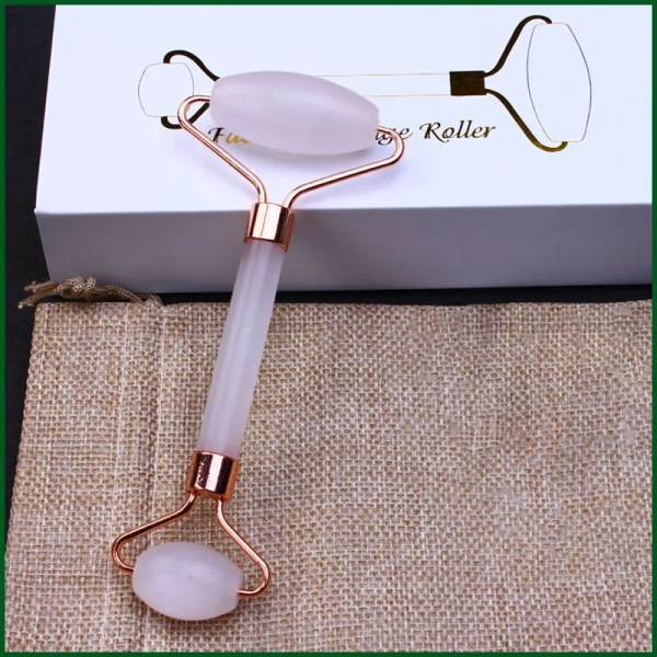 Hudpleie Quartz Stone Natural Facial Jade Roller Sett 2