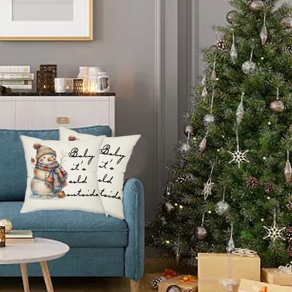 4 stk putetrekk Snowflake Juletre jul